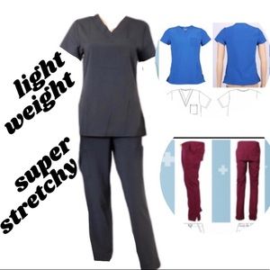 002 B/S Scrub Set Stretchable Black SMALL